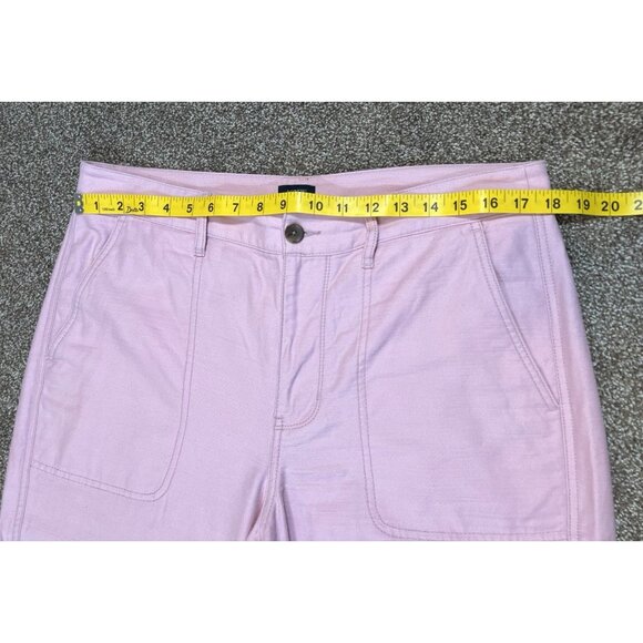 J. Crew Women’s Cotton Pants High Rise Pink Garment-Dyed Foundry Size 12 - Picture 5 of 15